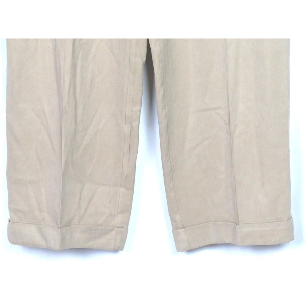 Tommy‎ Bahama Silk/Rayon Cuffed Straight Leg Pleated Khaki Pants Men's 38 X 30 - Picture 4 of 10